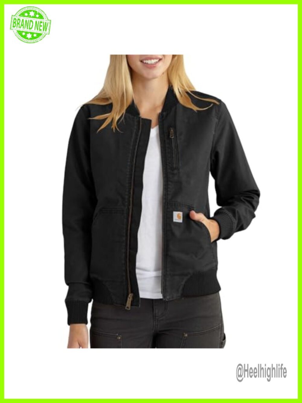 Carhartt Crawford Bomber Jacket Cotton Spandex Work Utility Outerwear